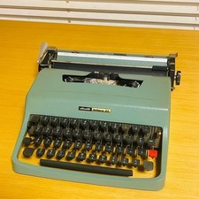 Macchina da scrivere manuale Olivetti Lettera 32 portatile antica retrò...