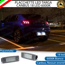 PLACCHETTE A LED LUCI TARGA 18 LED SPECIFICHE PEUGEOT 208 II 6000K NO ERROR