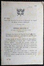 NAPOLI,LEGGE CHE AUTORIZZA LA CESSIONE AL MUNICIPIO DI TERRENI & FABBRICATI-2231