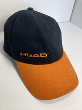 Cappello berretto a sfera Head LiquidMetal logo nero arancione twill regolabile 100% cotone