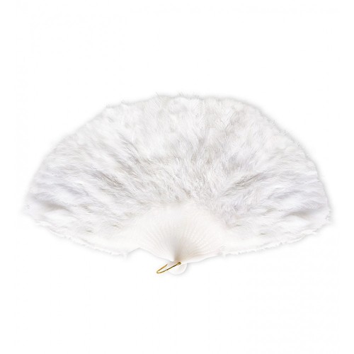 Ventaglio piume bianco - ventaglio,