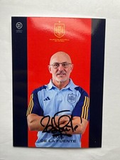 Autografo LUIS DE LA FUENTE-Nazionale SPAGNA-RFEF-Siviglia-Bilbao-cartolina firmata