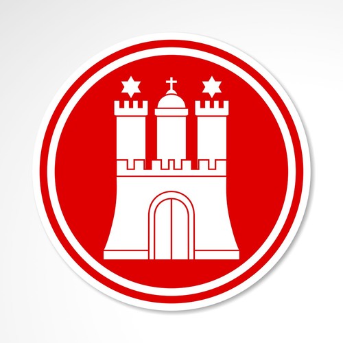 Adesivo stemma amburgo - adesivo,