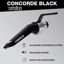 RELOOP CONCORDE BLACK by ortofon puntina testina per giradischi piatti DJ NUOVA
