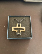 Bliss collana croce acciaio diamante cross diamond