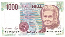 1000 lire Montessori serie