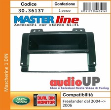 MASCHERINA RADIO 1 DIN LAND ROVER FREELANDER 2004 A 2006 ADATTATORE CON CASSETTO