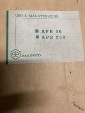libretto uso manutenzione originale piaggio ape 50 prima serie