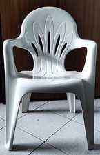 Poltrona con braccioli Scab 1190 Stella di Mare bianco in Resina Monoblocco 