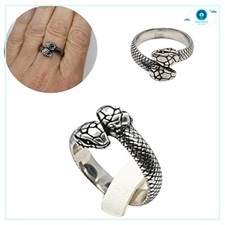 Anello serpente a due teste in