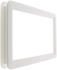 Oblò Finestra per Porta Da Garage Rettangolare in PVC Bianco Con Clip