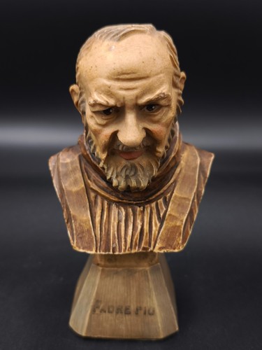 Vintage padre pio bust statue - vintage,