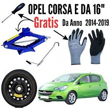 Ruotino Di Scorta 4Fori Da 16 Per La Opel Corsa E Con Kit Cric Guanti Cacciavite