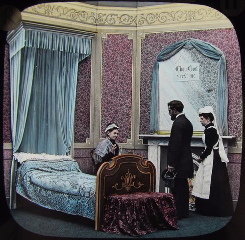 Glass magic lantern slide - magic,