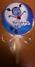 Biglietti - Inviti Compleanno personalizzati VAMPIRINA rotondi lecca lecca