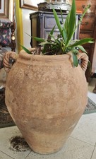 Antico orcio in terracotta- manici a torciglione – Giara prima Metà ‘800