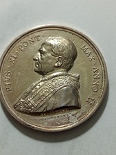 Papa pio medaglia argento - papa,