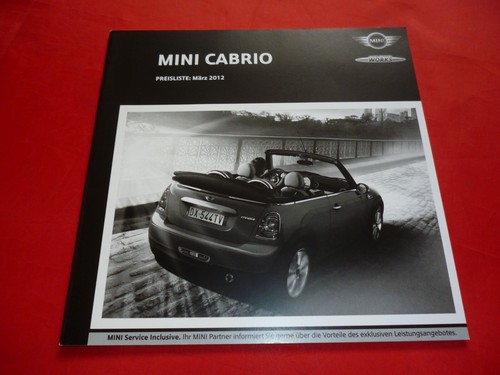 Listino prezzi mini cabrio r57 - listino,