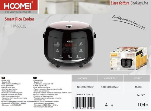 Hoomei cuociriso elettrico - cuociriso,