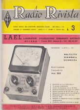 RADIO RIVISTA - N°3 - Marzo 1952-LAEL Laboratori Costruzione Strumenti Elettrici