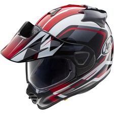 Casco Moto Arai XL Tour-X5 Discovery - Enduro Con Visiera Bianco-Rosso-Nero