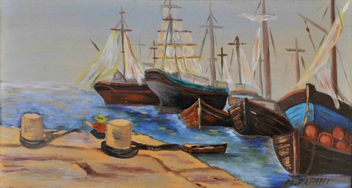 Pescatore velieri dipinto - velieri,