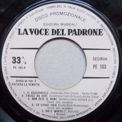 Nomadi giri promo 1967 - 45,
