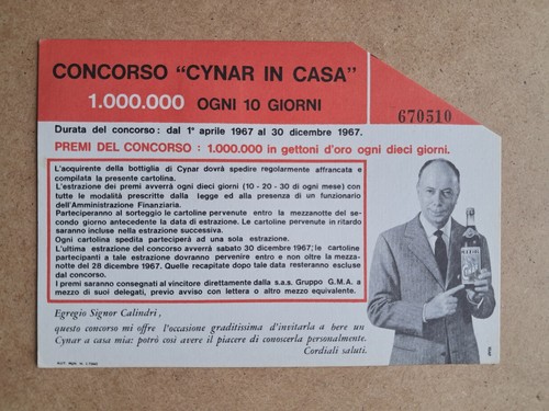 Concorso cynar casa 1967 - in,