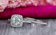Set Fede Nuziale Halo 2,90Ct