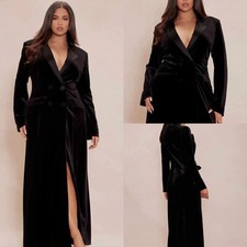 Giacca lunga donna velluto