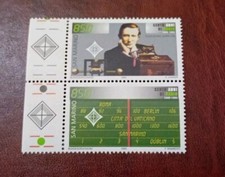 1995 San Marino Guglielmo Marconi La Radio Coppia verticale A n 1458 n 1459 MNH