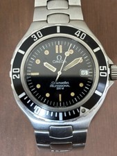 Autentico vintage OMEGA SEAMASTER 200 396.1062 batteria nuova quadrante nero SS