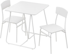 Set Tavolo Quadrato Da Pranzo Con 2 Sedie, Design Moderno, Leggero, per Interni 