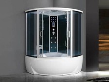 CABINA Doccia vasca Idromassaggio Sauna 150X150 Bagno Turco BLUETOOTH 03 CROM IT
