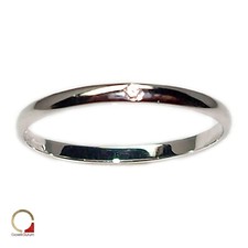 Anello uomo in oro bianco fede