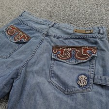 Jeans vintage Ecko Unltd uomo 40x32 blu denim gamba larga larghi sciolti skate grunge Y2K