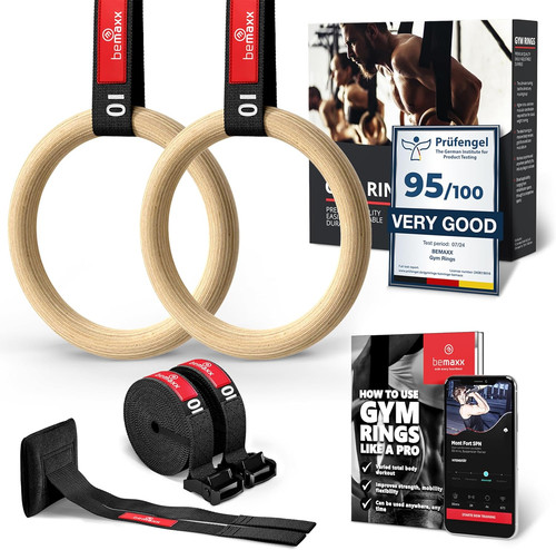 Anelli ginnastica legno con - legno,