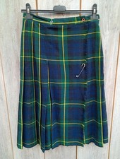 Gonna a pieghe scozzese Vintage tartan lana merinos di Peter Macarthur & Co Ltd