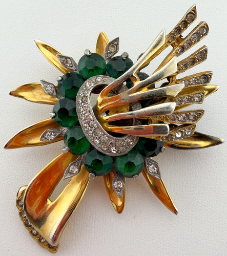 Spilla derosa tono oro - derosa, verde