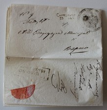 1842 LOMBARDO-VENETO lettera CASELFRANCO-BASSANO-timbro LINEARE-DATARIO CAST-L60