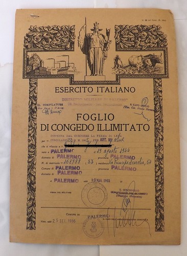Foglio congedo illimitato - foglio, di