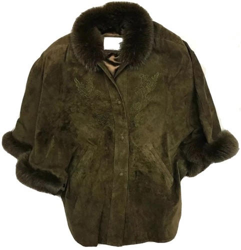 Poncho scialle pelliccia