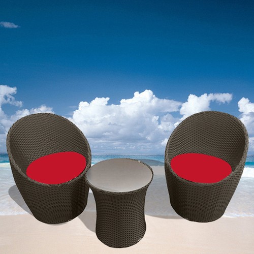 Set poltrone cuscini rossi - poltrone,