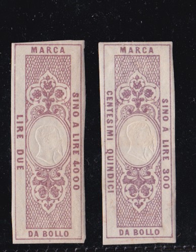(italia)1867 due francobolli