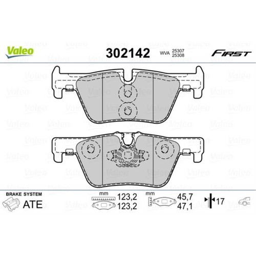 Valeo pastiglie freno - freno, set