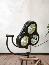 Lampada chirurgica vintage Heraeus Hanaulux Londra retrò medica riciclata lampada da parete