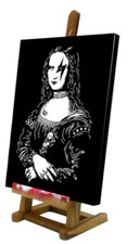 Quadro pop art Gioconda Monalisa Kiss Leonardo Da Vinci punk dark metal
