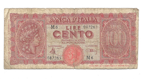 1943 banca italia cento - banca,