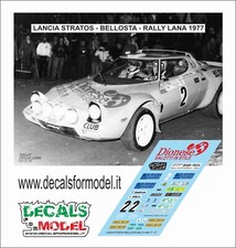 DECALS 1:43 LANCIA STRATOS BELLOSTA RALLY LANA 1977