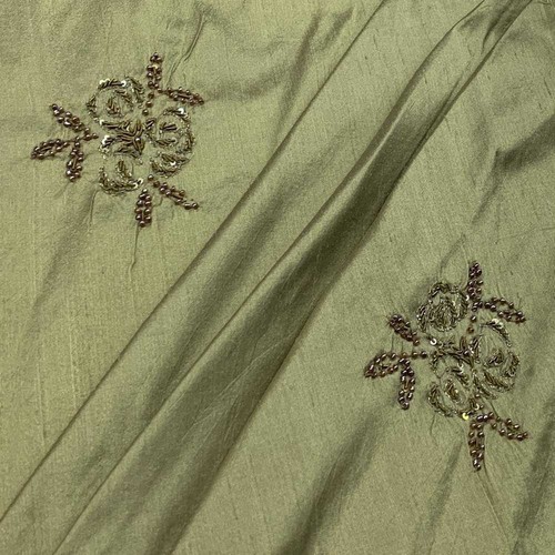 Tessuto shantung verde - shantung,